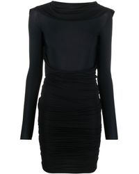 MM6 by Maison Martin Margiela - Long-sleeve Ruched Dress - Lyst