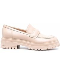 Gianvito Rossi - Argo Leather Loafers - Lyst
