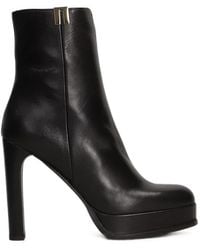 Chantal - Platform Leather Ankle Boots - Lyst