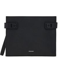 Ferragamo - Logo-Print Clutch Bag - Lyst