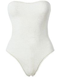 SOFIA ERHAN - Strapless Textured Swimsuit - Lyst