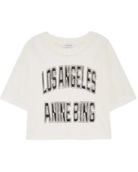Anine Bing - Johnny Cropped T-Shirt - Lyst