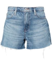 FRAME - Vintage Raw-cut Denim Shorts - Lyst