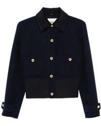 Maje - Button-Up Wool-Blend Jacket - Lyst