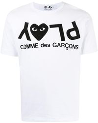 COMME DES GARÇONS PLAY - T-shirt à logo imprimé - Lyst
