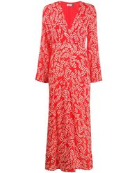 RIXO London Jurk Met Print - Rood