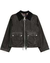 Barbour - Corduroy-Collar Waxed Jacket - Lyst