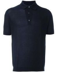 John Smedley - Button Polo Shirt - Lyst
