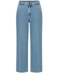 Liviana Conti - Pressed-Crease Wide-Leg Jeans - Lyst
