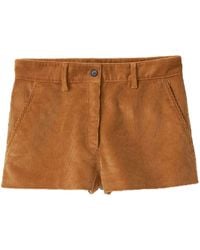 Miu Miu - Corduroy Cotton Shorts - Lyst