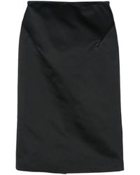 Del Core - Silk Pencil Skirt - Lyst