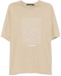 KARL LAGERFELD - Geometric-Print Crew-Neck T-Shirt - Lyst