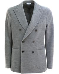Boglioli - Double-Breasted Patch-Pocket Blazer - Lyst