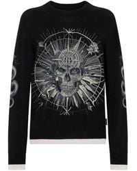 Philipp Plein - Skull-Motif Crew-Neck Sweater - Lyst