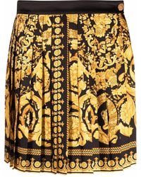 Versace - Barocco pleated skirt - Lyst