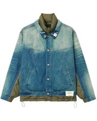 FIVE CM - Quilted-Panel Denim Jacket - Lyst