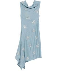 Marques'Almeida - Cowl-Neck Embroidered Midi Dress - Lyst