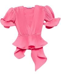 ROWEN ROSE - Geplooide Blouse - Lyst