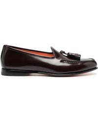 Santoni - Andrea Tassel-Detail Leather Loafers - Lyst