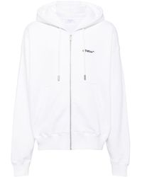 Off-White c/o Virgil Abloh - Arrows-embroidered Cotton Hoodie - Lyst