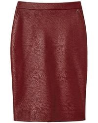 Twinset - Faux-Leather Midi Skirt - Lyst