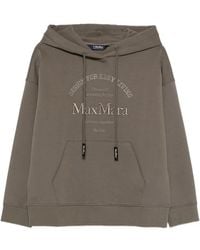 Max Mara - Sudadera Con Capucha Y Logo Bordado - Lyst