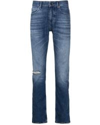 BOSS - Distressed Slim-Cut Jeans - Lyst