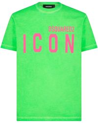 DSquared² - Cotton Logo-Print Crewneck T-Shirt - Lyst