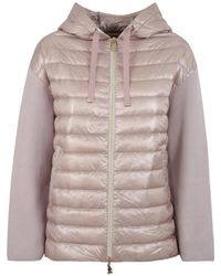 Herno - Quilted-Panel Hooded Jacket - Lyst