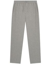 Les Deux - Drawstring-Waist Melange Trousers - Lyst