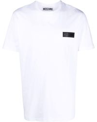 Moschino - T-shirt con applicazione logo - Lyst