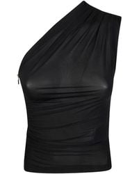 Elisabetta Franchi - One-Shoulder Zip Top - Lyst
