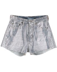 Maison Margiela - Rhinestone-embellished Cotton Shorts - Lyst