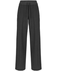 Panicale - Drawstring-Waist Wide-Leg Trousers - Lyst