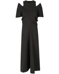 FEDERICA TOSI - Cold-Shoulder Flared Midi Dress - Lyst