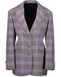 Rabanne - Checked Blazer - Lyst