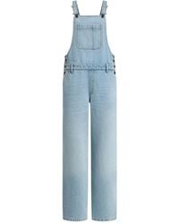 12 STOREEZ - Denim Strap Jumpsuit - Lyst