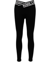 Karl Lagerfeld - Logo-waistband leggings - Lyst
