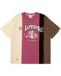 A Bathing Ape - T-Shirt À Design Colour Block - Lyst