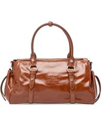 Miu Miu - Shiny Leather Handbag - Lyst