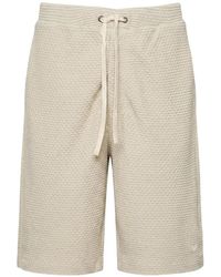 Emporio Armani - Embossed Drawstring Bermuda Shorts - Lyst
