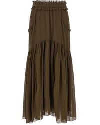 Isabel Marant - Falda larga Besma con volantes - Lyst