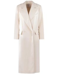 Cruna - Cappotto Doppiopetto Con Revers A Lancia - Lyst