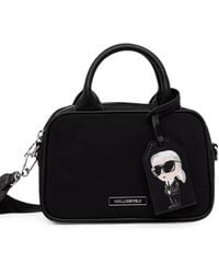 KARL LAGERFELD - Logo-Strap Luggage-Tag Shoulder Bag - Lyst
