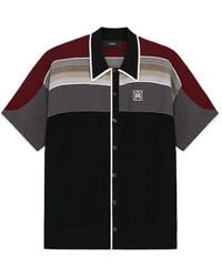 Amiri - Gestreept Overhemd Met Logopatch - Lyst