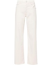 Dondup - Jeans dritti con placca logo - Lyst