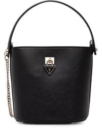 Guess - Patsie Logo-Plaque Bucket Bag - Lyst