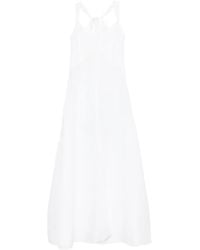120% Lino - Halterneck A-Line Maxi Dress - Lyst