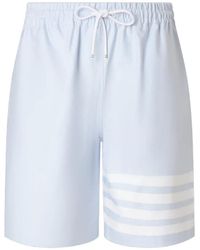Thom Browne - Oxford 4-Bar Rugby Shorts - Lyst