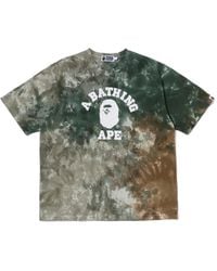 A Bathing Ape - Tie-Dye Logo-Print T-Shirt - Lyst
